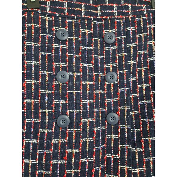 Ann Taylor loft size 2 womens tweed skirt with decorative front buttons - Picture 2 of 8